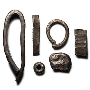 Viking Silver Hack Bar and Other Ingot Group