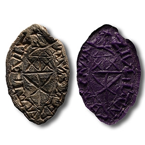 Medieval Personal Lead Seal Matrix of Julian Cragval