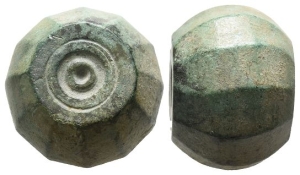 Islamic Barrel-Shaped AE Weight of 20 Dirhams or 2 Uqiya.