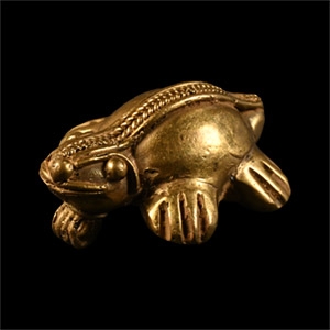 Pre-Columbian Gold Frog Amulet