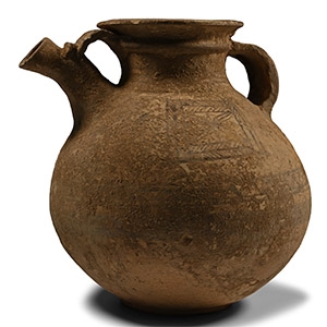 Western Asiatic Painted Terracotta Spouted Vessel