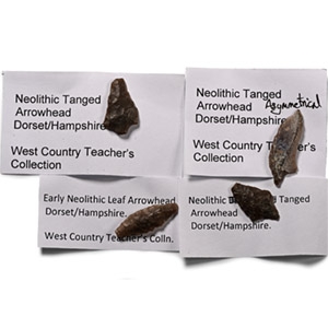 Stone Age English Flint Arrowhead Collection