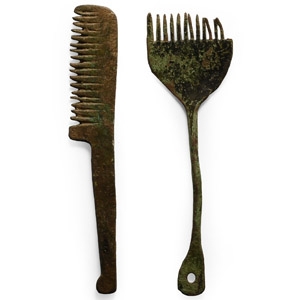 Viking Age Bronze Comb Pair