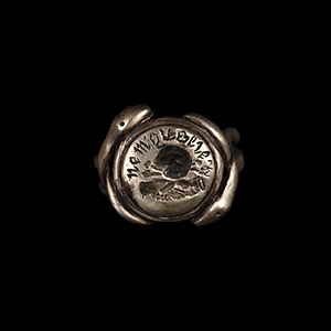 Georgian Silver Memento Mori Skull and Crossed Bones Ring
