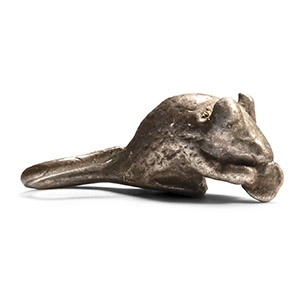 Roman Silver Mouse Nibbling a Nut
