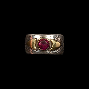 Georgian Silver and Gold The Heart Brings Love To You Posy Ring