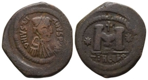 Justinian I AE 40 Nummi or Follis.