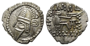 Kings of Parthia. Vologases VI AR Drachm.