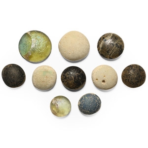 Roman Glass Gaming Piece Collection