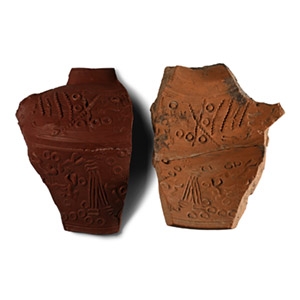 Romano-British Potters Bowl Mould Fragment with Massacre by Lions