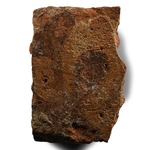 Romano-British Fresco Painted on Tile Fragment