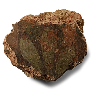 Romano-British Fresco Wall Plaster with Turquoise Petalled Flower