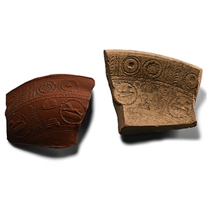 Romano-British Potters Bowl Mould Fragment with Lions