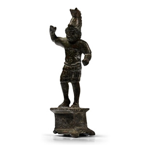 Roman Bronze Statuette of Mars on Original Plinth