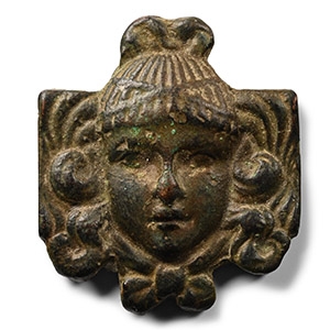 Post Medieval Bronze Face Plaque