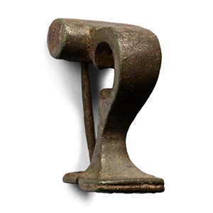 Romano-British Tinned Bronze Decorated Knee Brooch