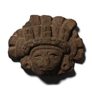 Pre-Columbian Aztec Terracotta Head