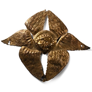 Post Medieval Gilt Plaque with Winged Cherub