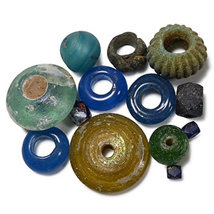 Romano-Celtic Glass Bead, Hair Ring, and Spindle-Whorl Collection