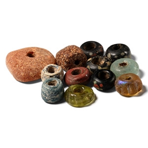 Anglo-Saxon Glass and Amber Bead Collection