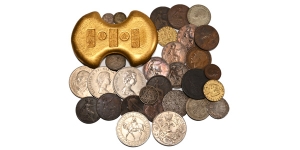 Group of Thirty [30] English Milled and Other Coins and Tokens.