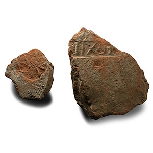 Roman Thunderbolt Legion XII Terracotta Brick Fragment Group
