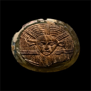 Egyptian Glass Ring with Hathor Cameo