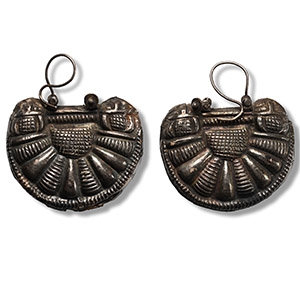 Post Sasanian Silver Earring Pair
