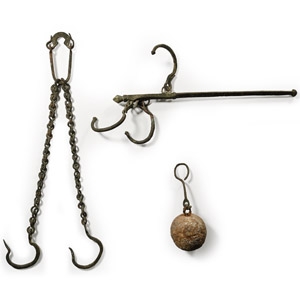 Roman Bronze Steelyard Balance and Lead Weight