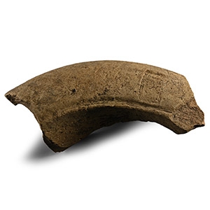 Roman Ceramic Mortarium Fragment with Makers Stamp