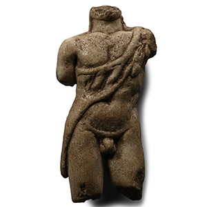 Roman Style Marble Torso with Lionskin