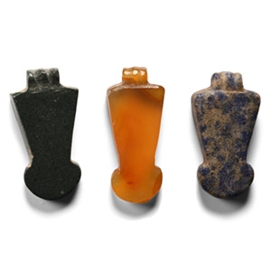 Egyptian Hardstone Menat Amulet Group