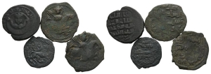 Group of Four [4] Islamic AE Coins.