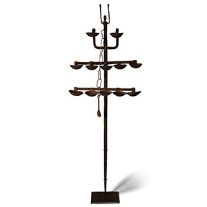 Dogon Iron Multiple Oil Lamp Stand