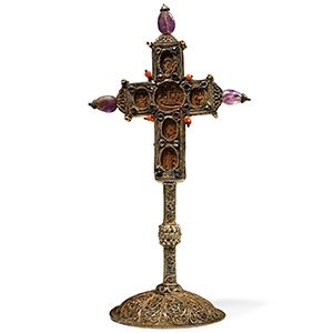 Mount Athos Wooden Cross with Silver-Gilt Mounts