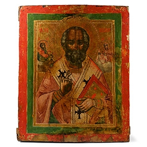 Greek Icon with Saint Nicholas of Myra