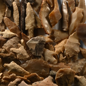 Stone Age Humid Phase Flint Arrowheads, Points and Scrapers