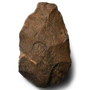 Stone Age Homo Erectus Dark Red Quartzite Acheulean Handaxe