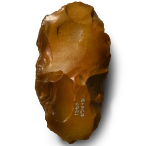 Stone Age British Yellow-Orange Flint Hand Axe