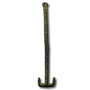 Anglo-Saxon Bronze Miniature Girdle Hanger Pendant