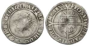 England. Tudor, Elizabeth I AR Sixpence.