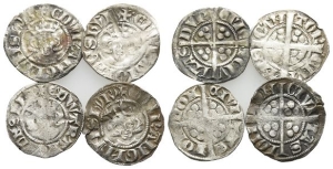 England. Group of Four [4] AR Pennies.