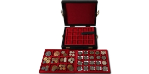 Group of Seventy Three [73] Mixed Coins in Six Tray Case.