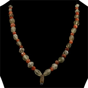 Roman Carnelian and Glass Bead Necklace