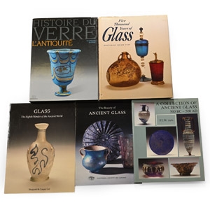 A Collection of Books on Ancient Glass - 5 Tttles