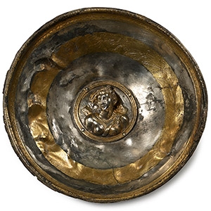 Hellenistic Silver-Gilt Bowl with Diana in Roundel