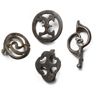 Roman Bronze Plate Brooch and Mount Group