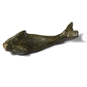 Roman Bronze Dolphin Mount