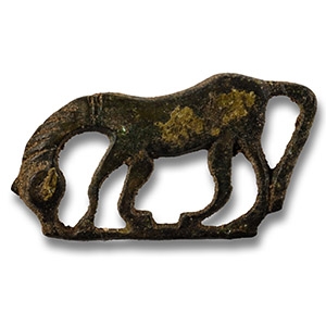 Roman Bronze Horse Plate Brooch