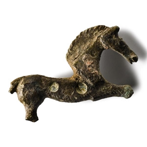 Roman Enamelled Bronze Horse Plate Brooch